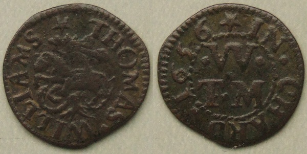 Chard, Thomas Williams 1656 farthing